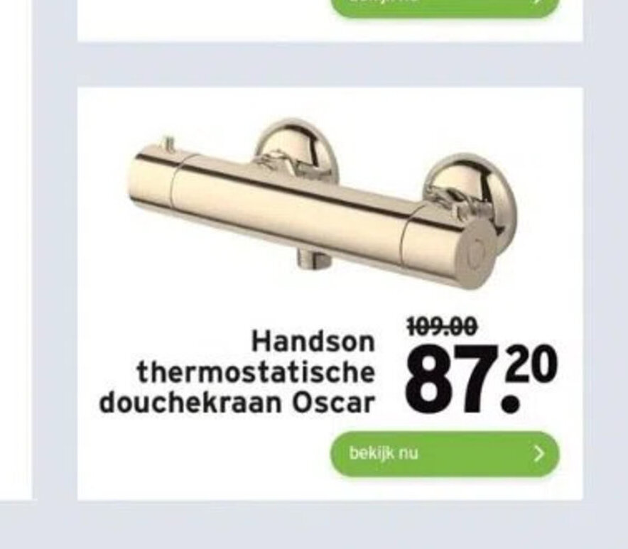 Handson thermostatische douchekraan Oscar aanbieding bij GAMMA