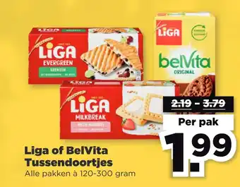 PLUS Liga of belvita tussendoortjes aanbieding