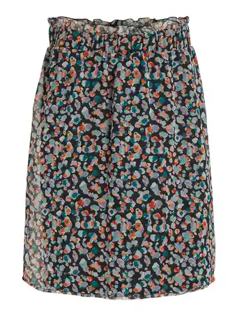 Wehkamp Vila semi-transparante rok vifalia van gerecycled polyester zwart/blauw/terra aanbieding