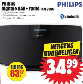 Dirk Philips digitale DAB+ radio TAM 2505 aanbieding