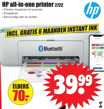 Dirk HP all-in-one printer 2722 aanbieding