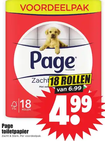 Dirk Page toiletpapier Zacht & Sterk. Per voordeelpak. aanbieding