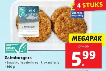 Lidl Zalmburger 360g aanbieding