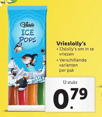 Lidl Vrieslolly's 12 stuks aanbieding