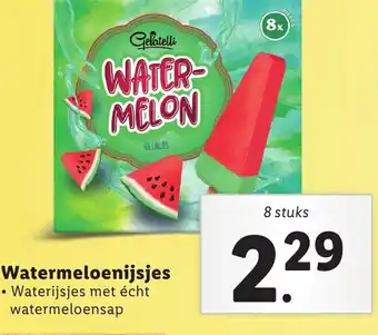 Lidl Watermeloenijsjes 8 stuks aanbieding