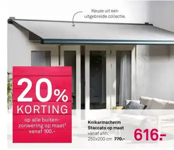 Karwei Knikarmscherm Staccato op maat vanaf afm. 250x200 cm aanbieding