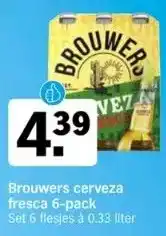 Albert Heijn Faszination hugo rosé brouwers cerveza fles 0.75 liter fresca 6-pack set 6 flesjes à 0.33 liter aanbieding