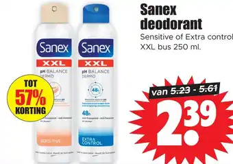 Dirk Sanex deodorant aanbieding