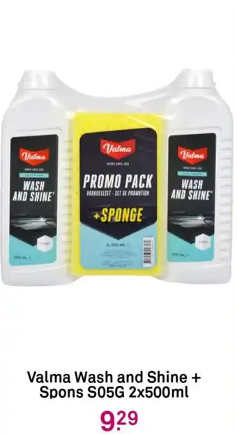 Karwei Valma Wash and Shine + Spons S05G 2x500ml aanbieding