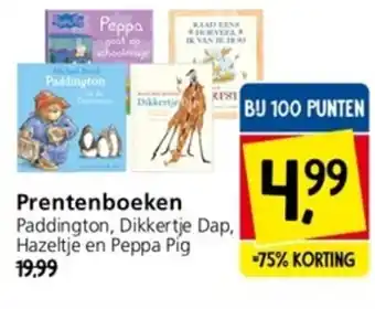 Jan Linders Prentenboeken Paddington, Dikkertje Dap, Hazeltje en Peppa Pig aanbieding