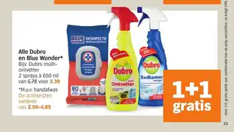 Albert Heijn Alle Dubro en Blue Wonder* aanbieding