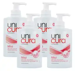 De Online Drogist Unicura handzeep mild - multiverpakking 4x250ml aanbieding