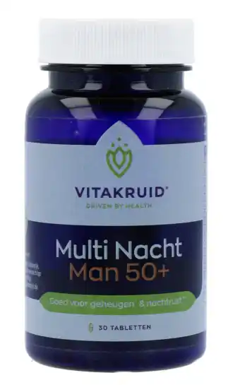 De Online Drogist Vitakruid multi nacht man 50+ tabletten 30tb aanbieding