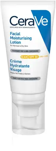 De Online Drogist Cerave hydraterende gezichtscrème spf 50 52ml aanbieding