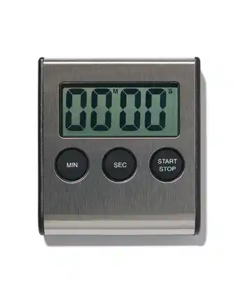 HEMA Hema kookwekker digitaal magnetisch rvs (zilvergrijs) aanbieding