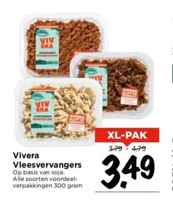 Vomar Voordeelmarkt Vivera Vleesvervangers Op basis van soja. Alle soorten voordeel-verpakkingen 300 gram aanbieding