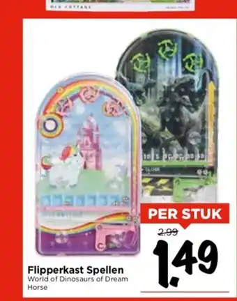 Vomar Voordeelmarkt Flipperkast Spellen World of Dinosaurs of Dream Horse aanbieding