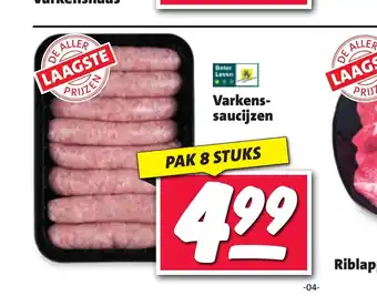 Nettorama Varkens-saucijzen PAK 8 STUKS aanbieding