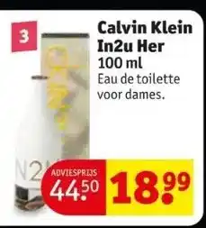 Kruidvat Calvin klein in2u her 100 ml aanbieding