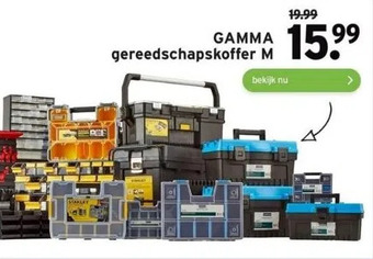 GAMMA Gamma gereedschapskoffer m aanbieding