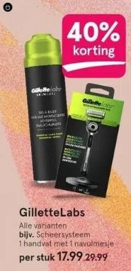 Etos Gillettelabs aanbieding