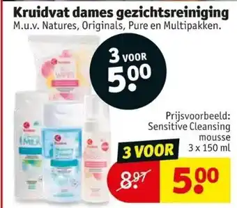 Kruidvat Kruidvat dames gezichtsreiniging aanbieding