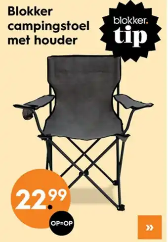 Blokker Blokker campingstoel met houder aanbieding