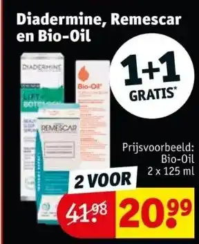 Kruidvat Diadermine, remescar en bio-oil aanbieding