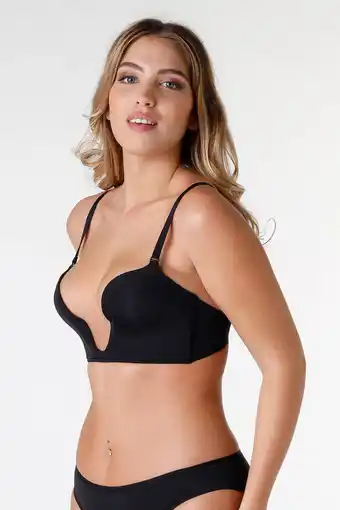 Wehkamp Wonderbra voorgevormde push-up bh ultimate plunge zwart aanbieding