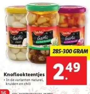 Lidl Knoflookteentjes kruiden en chili aanbieding