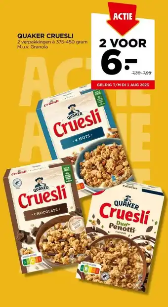 Jumbo Quaker cruesli aanbieding