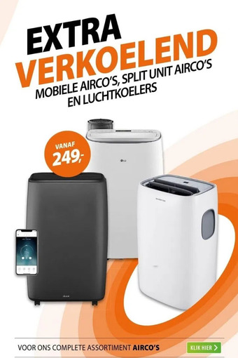 Expert Mobiele airco's, split unit airco's en luchtkoelers aanbieding