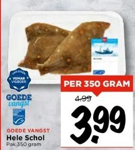 Vomar Voordeelmarkt Goede vangst hele schol aanbieding