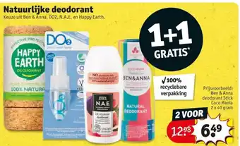 Kruidvat Natuurlijke deodorant aanbieding