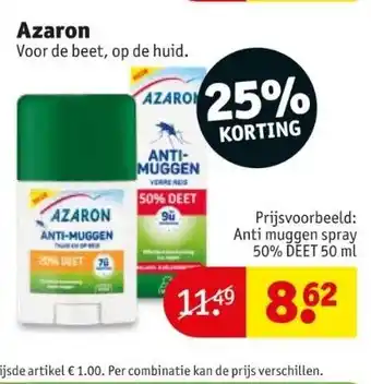 Kruidvat Anti muggen spray 50% deet 50 ml aanbieding