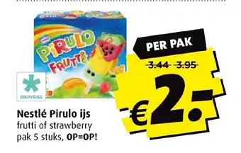 Boni Nestlé Pirulo ijs frutti of strawberry pak 5 stuks, aanbieding