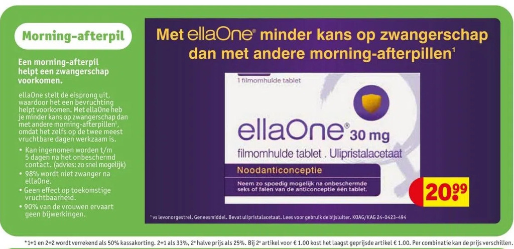 Morning-afterpil aanbieding bij Kruidvat