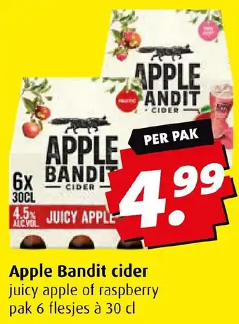 Boni Apple Bandit cider juicy apple of raspberry pak 6 flesjes à 30 cl aanbieding