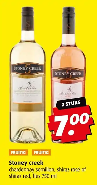 Boni Stoney creek chardonnay semillon, shiraz rosé of shiraz red, fles 750 ml ( 2 STUKS ) aanbieding