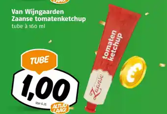 Poiesz Van Wijngaarden Zaanse tomatenketchup tube à 160 ml aanbieding