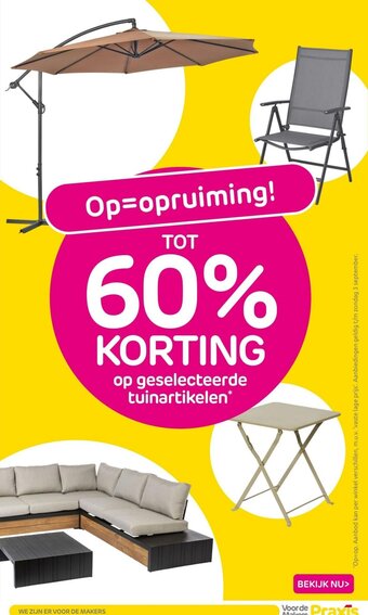 Praxis op geselecteerde tuinartikelen* aanbieding