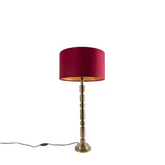 fonQ Qazqa tafellamp torre - rood - art deco - d 350mm aanbieding