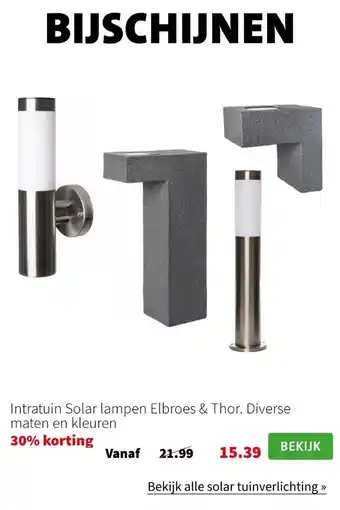 Intratuin Intratuin Solar lampen Elbroes & Thor. Diverse maten en kleuren aanbieding