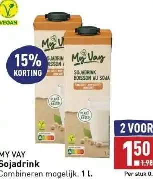 ALDI My vay sojadrink aanbieding