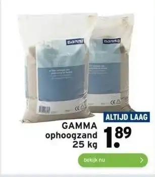 GAMMA Gamma ophoogzand 25 kg aanbieding