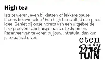 Intratuin High tea aanbieding