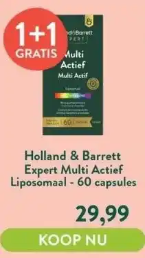 Holland & Barrett Expert multi actief liposomaal - 60 capsules aanbieding