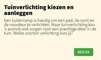 Intratuin Tuinverlichting kiezen en aanleggen aanbieding