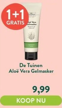 Holland & Barrett Aloë vera gelmasker aanbieding