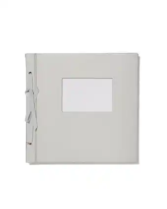 HEMA Hema fotoalbum met venster 29x26.5 zilver aanbieding